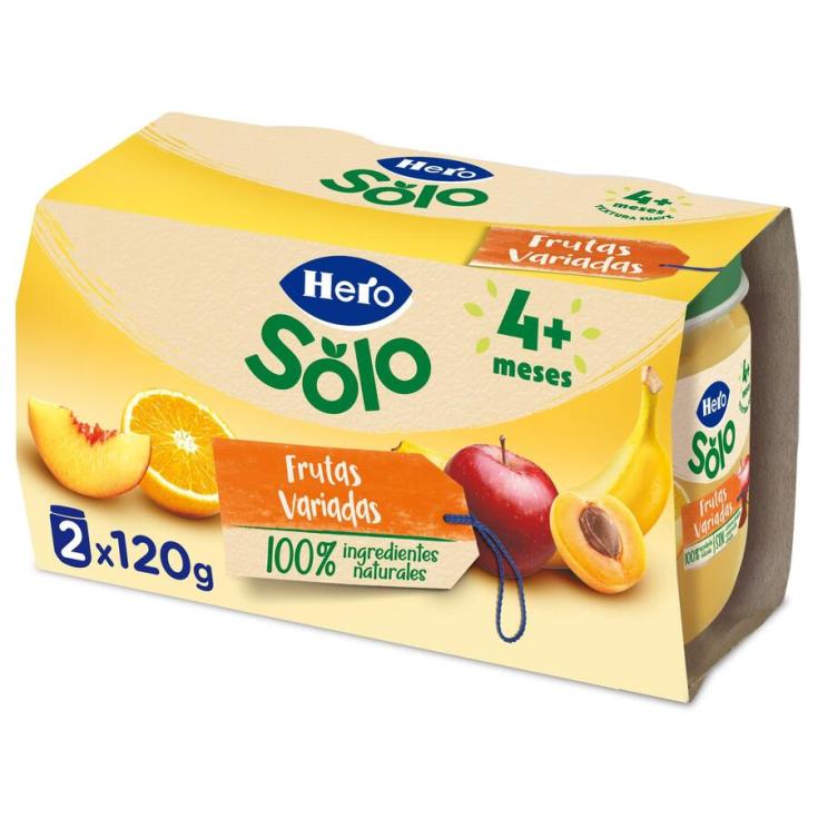 TARRITO FRUTAS VARIADAS, 2X120GR HERO BABY