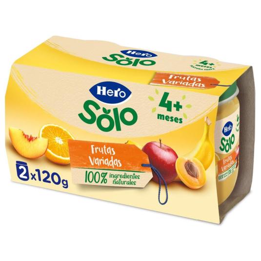 TARRITO FRUTAS VARIADAS, 2X120GR HERO BABY