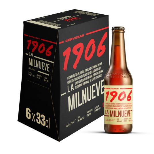 CERVEZA 1906 RESERVA, 6X330ML ESTRELLA DE GALICIA