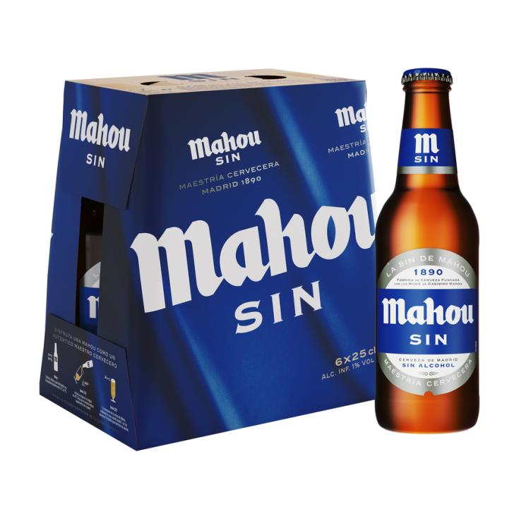 CERVEZA SIN, 6X250ML MAHOU