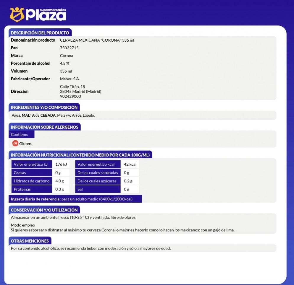 CERVEZA MEXICANA, 330ML CORONA