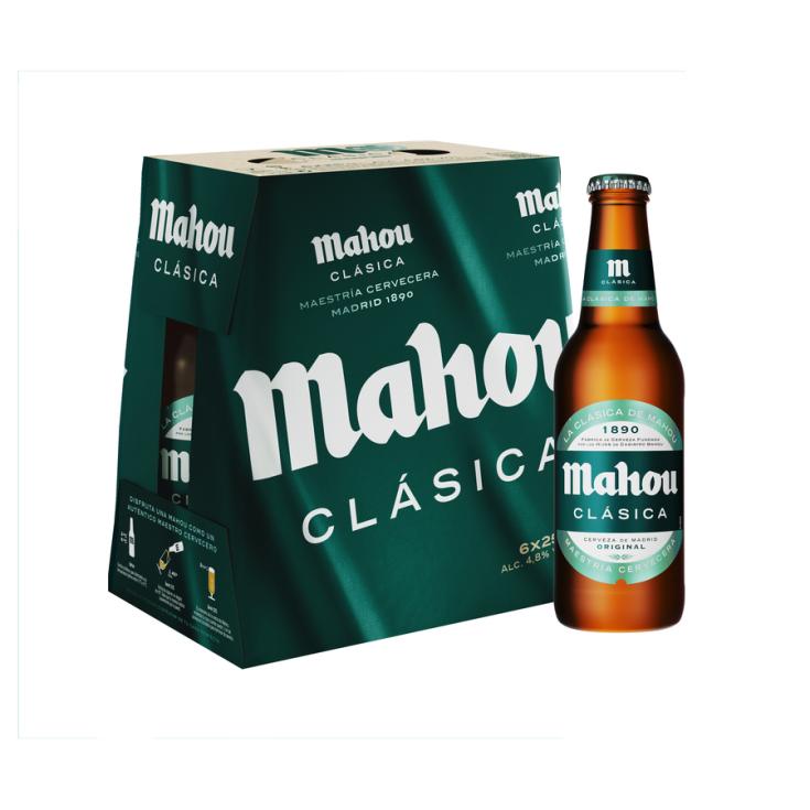 CERVEZA CLÁSICA, 6X250ML MAHOU