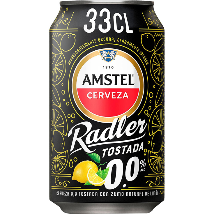 CERVEZA RADLER 0,0% TOSTADA, 330ML AMSTEL