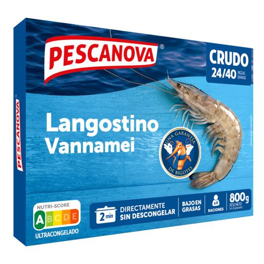 LANGOSTINO CRUDO 24/40 PIEZAS, 800G PESCANOVA