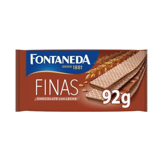 BARQUILLO FINAS LECHE, 92G FONTANEDA