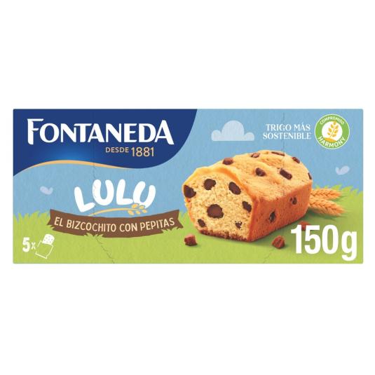 BIZCOCHO LULU CON PEPITAS DE CHOCOLATE, 150G FONTANEDA