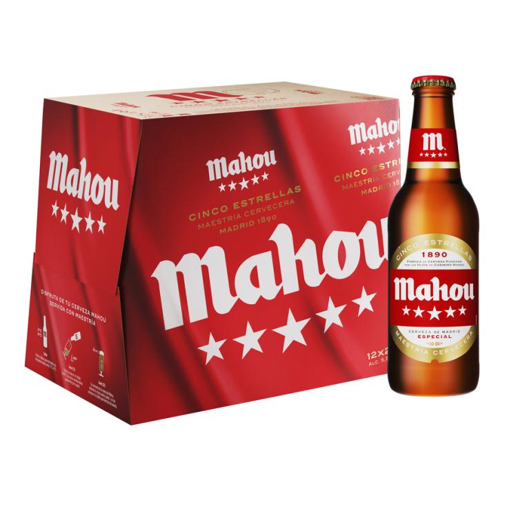 CERVEZA 5 ESTRELLAS, 12X250ML MAHOU
