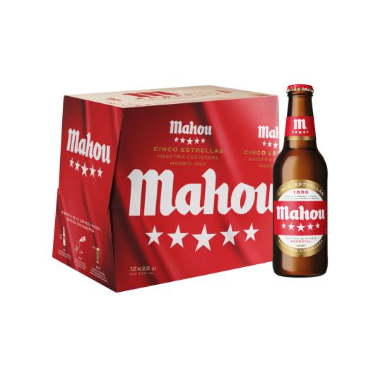 CERVEZA 5 ESTRELLAS, 12X250ML MAHOU