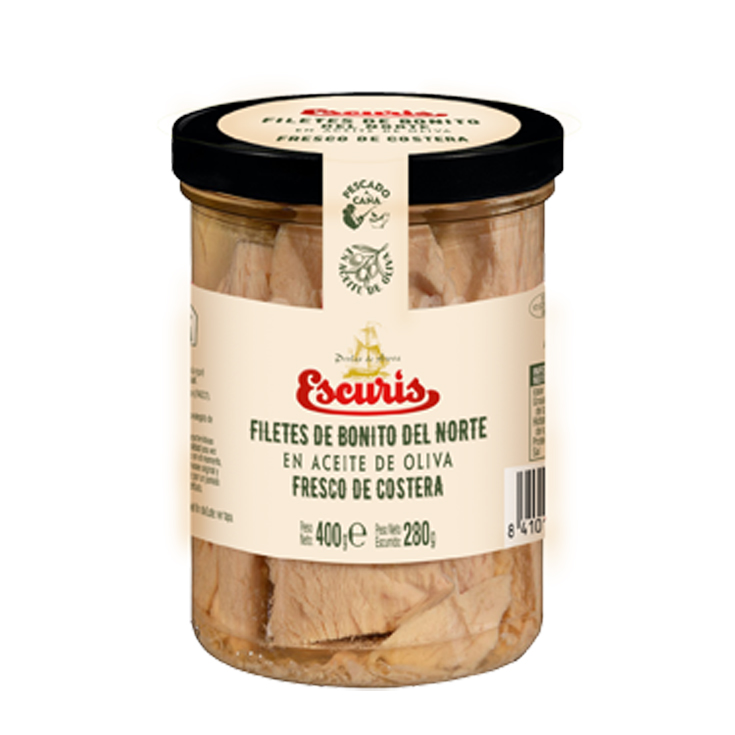 BONITO NORTE EN ACEITE DE OLIVA, 280GR ESCURIS