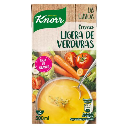CREMA LIGERA DE VERDURAS, 500ML KNORR