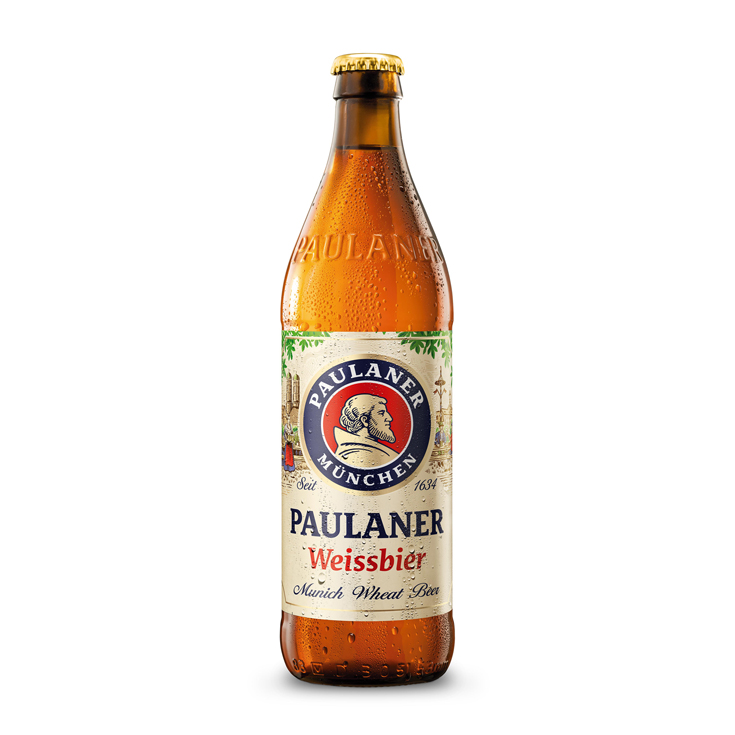 CERVEZA ALEMANA DE TRIGO, 500ML PAULANER