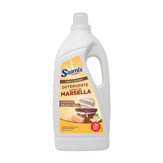 DETERGENTE LIQUIDO JABON DE MARSELLA, 80 LAVADOS SAAMIX