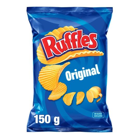 PATATAS FRITAS RUFFLES ONDULADAS, 150g LAYS