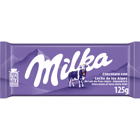 CHOCOLATE CON LECHE MILKA, 125G MILKA