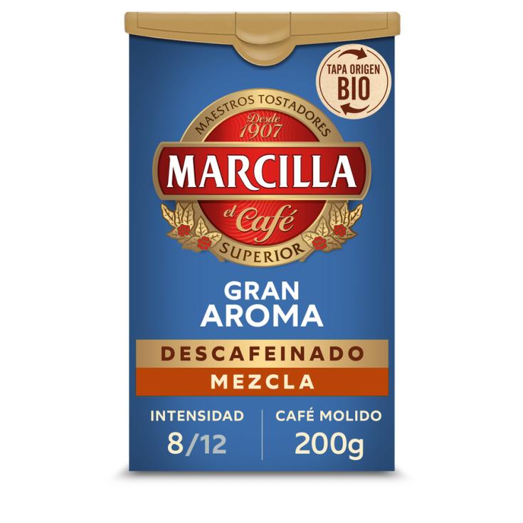 CAFE MOLIDO DESCAFEINADO MEZCLA, 200GR MARCILLA