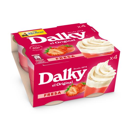 DALKY FRESA CON NATA PACK4X100G LA LECHERA