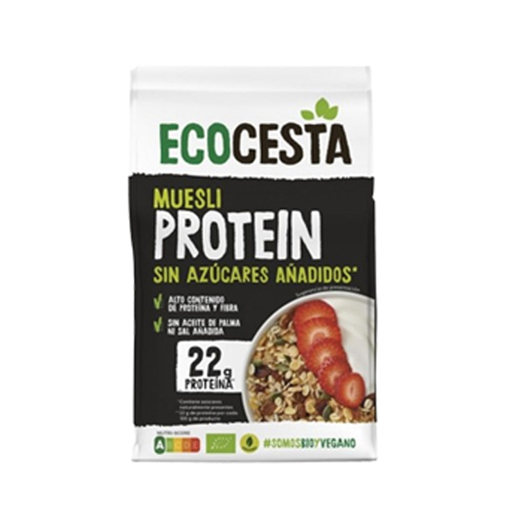 MUESLI PROTEIN SIN AZUCARES AÑADIDOS, 375G ECOCESTA