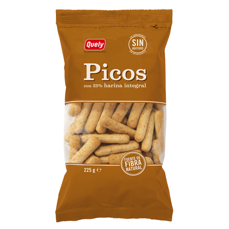 PICOS PAN INTEGRALES, 225GR QUELY