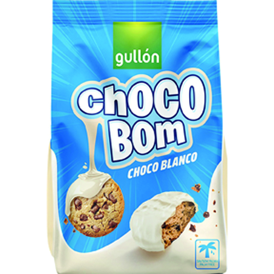 GALLETAS CHOCOBOM BLANCO, 100G GULLON