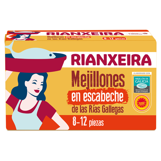 MEJILLON EN ESCABECHE 8-12, 69G RIANXEIRA