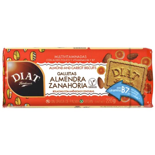 GALLETAS ALMENDRA Y ZANAHORIA , 220G DIAT RADISSON
