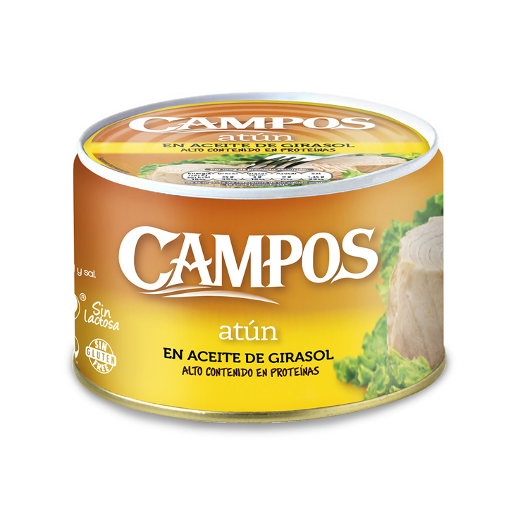 ATUN EN ACEITE DE GIRASOL, 260G CAMPOS