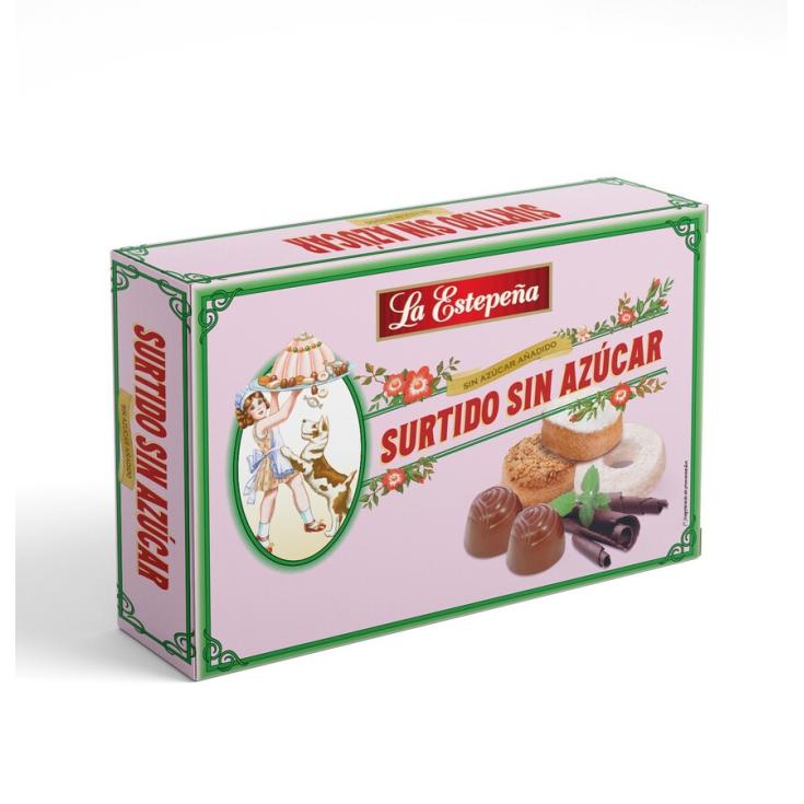 SURTIDO SIN AZUCAR CON CHOCOLATE, 285G LA ESTEPEÑA