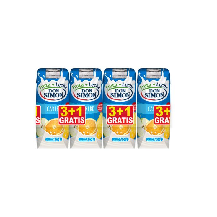 ZUMO CARIBE CON LECHE S/AZUCAR, 6X200ML DON SIMON