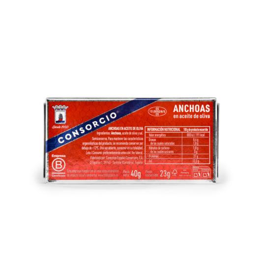 ANCHOAS ACEITE DE OLIVA, 23GR CONSORCIO