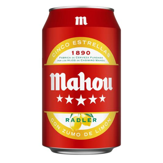 CERVEZA RADLER 5 ESTRELLAS, 330ML MAHOU