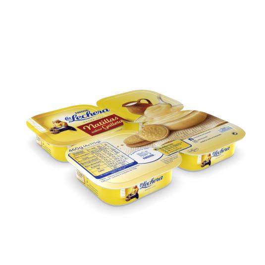 NATILLAS SABOR GALLETAS, 4X115G LA LECHERA