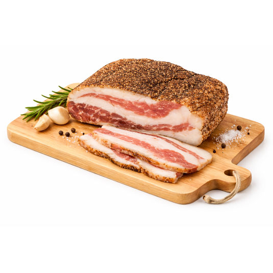 GUANCIALE STAGIONATO CURADO ITALIANO, 250G NEGRINI