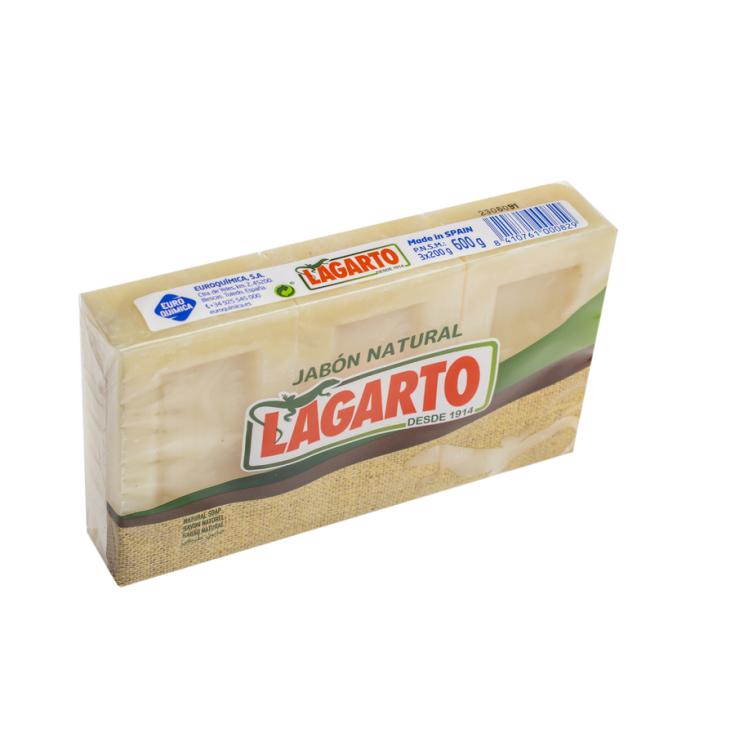 JABON EN PASTILLA NATURAL PACK 3 X 200GR LAGARTO