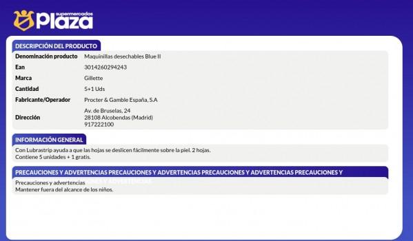 MAQUINA DESECHABLE BLUE II, 5UD + 1UD GILLETTE