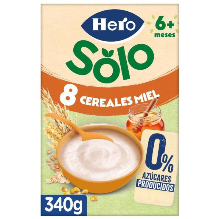 PAPILLA 8 CEREALES Y MIEL, 340GR HERO BABY