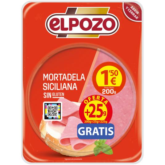 MORTADELA SICILIANA, 225G EL POZO