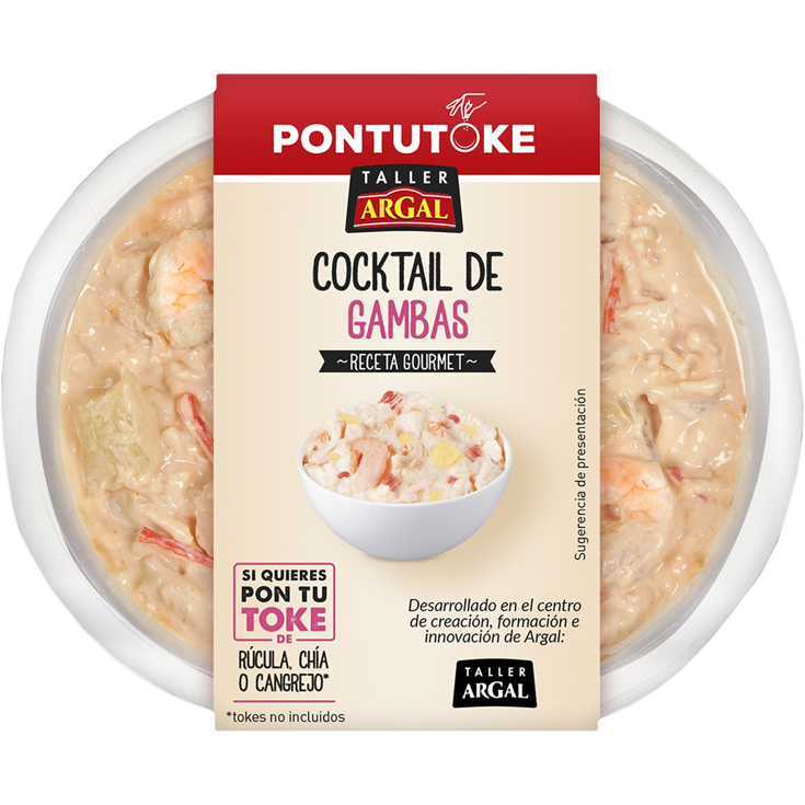 ENSALADA COCKTAIL DE GAMBAS , 220G ARGAL
