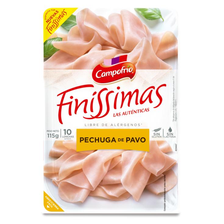 PECHUGA DE PAVO EN LONCHAS FINISSIMAS 115G CAMPOFRIO