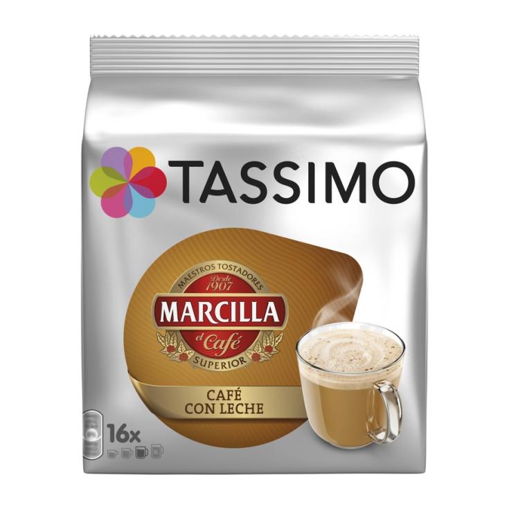 CAPSULAS DE CAFE CON LECHE MARCILLA TASSIMO