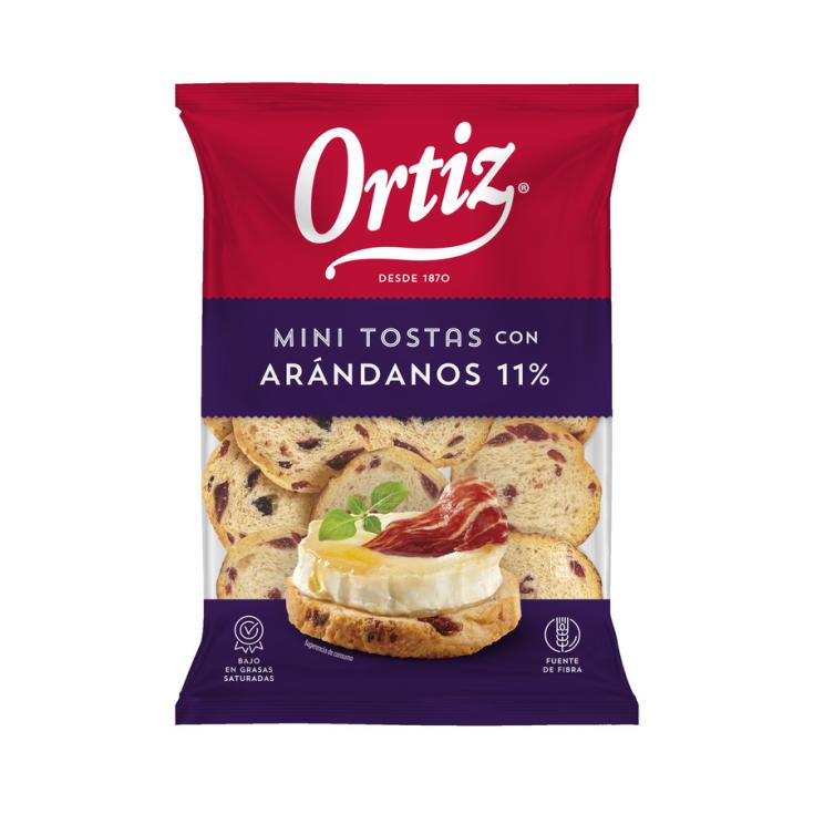 MINI TOSTAS CON ARANDANOS, 100GR PAN ORTIZ