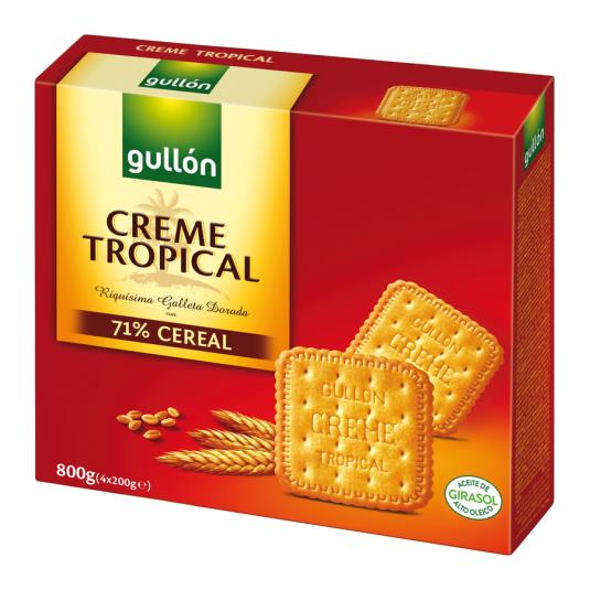 GALLETAS CREME TROPICAL, 800GR GULLON