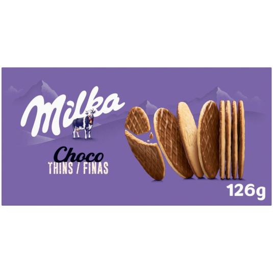 GALLETAS FINAS DE CHOCOLATE, 126G MILKA