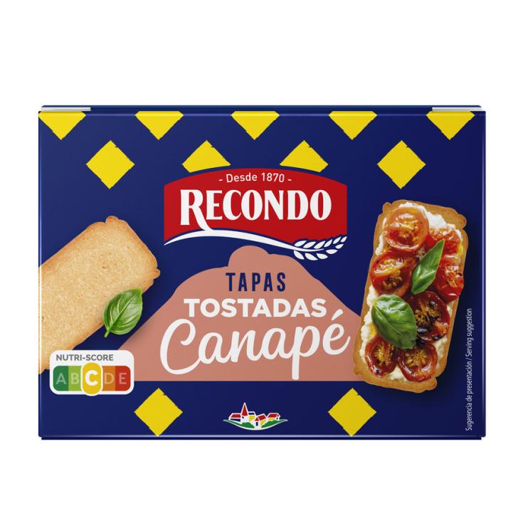 TOSTADA CANAPE CUADRADA, 100GR RECONDO