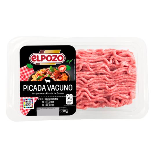CARNE PICADA VACUNO , 500G EL POZO