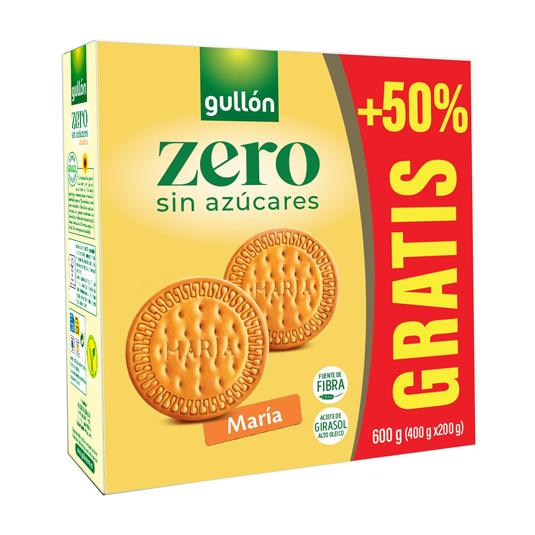 GALLETAS MARIA ZERO, 400GR GULLON