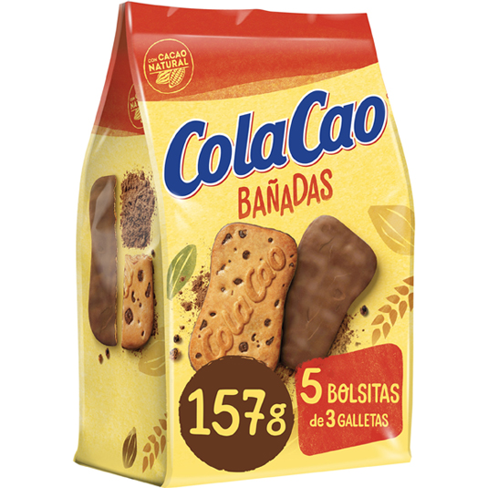 GALLETAS BAÑADAS EN CHOCOLATE, 157G COLACAO