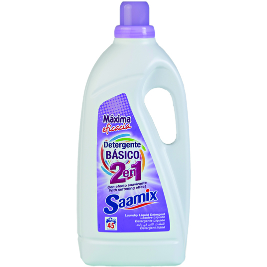 DETERGENTE LIQUIDO 2 EN 1, 60 LAVADOS 3L SAAMIX