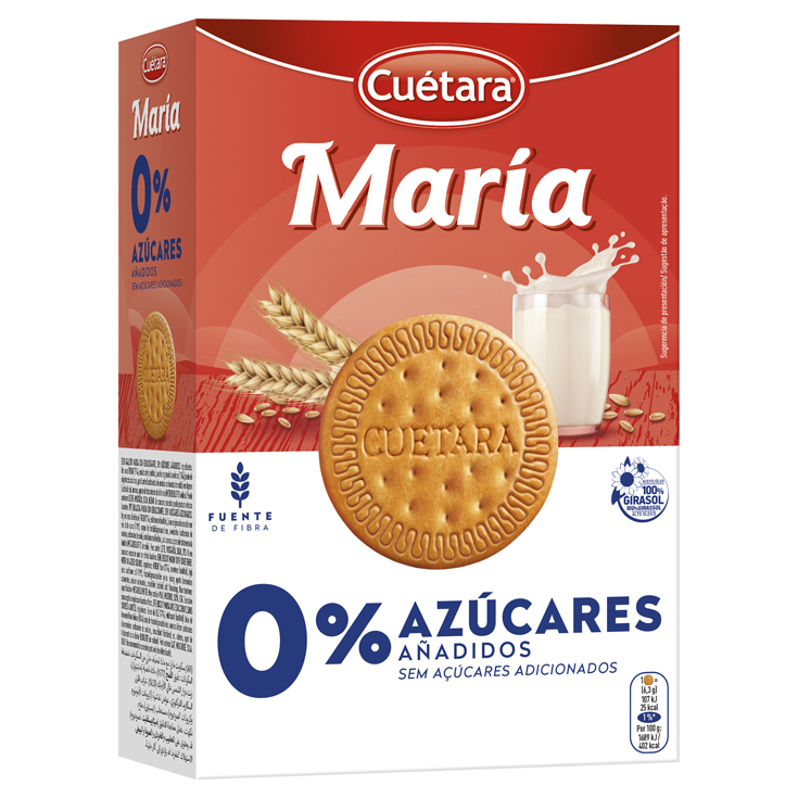 GALLETAS MARIA 0% AZUCARES ALL MY, 400G CUETARA