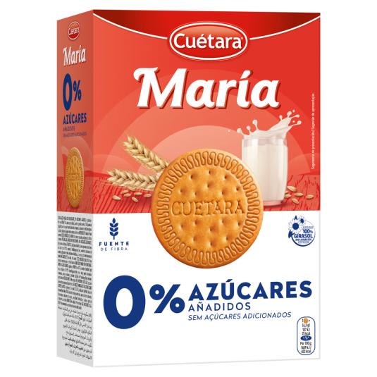GALLETAS MARIA 0% AZUCARES ALL MY, 400G CUETARA