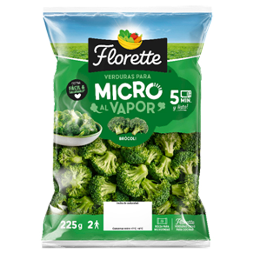 BROCOLI AL VAPOR MICRO, 225G FLORETTE